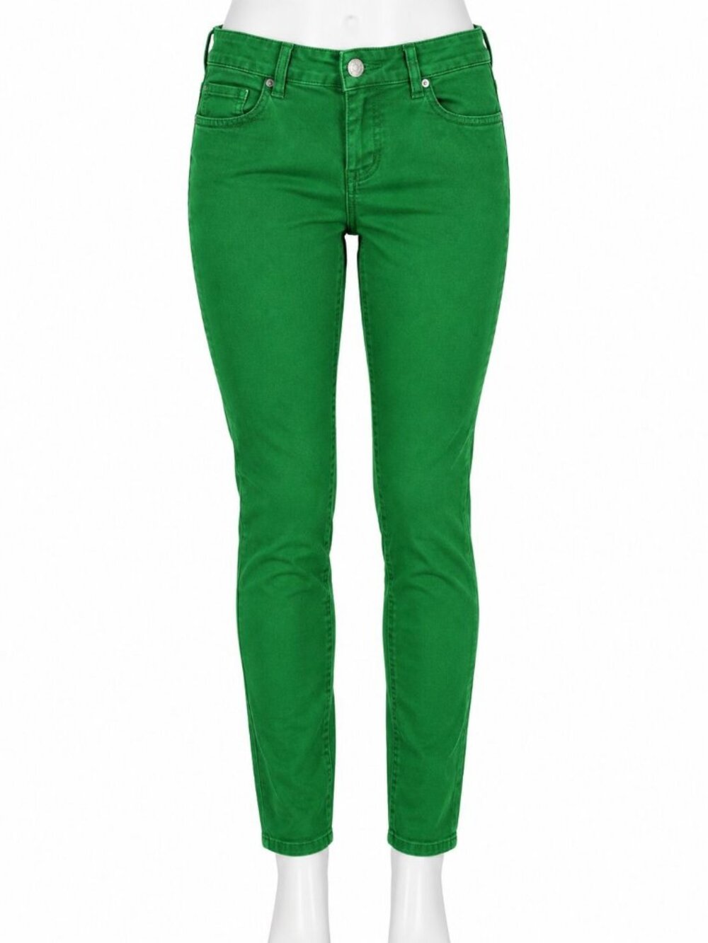 I.N.C Women’s Skinny Green Curvy Fit Jeans Size 6 Cotton/Spandex Stretch Denim